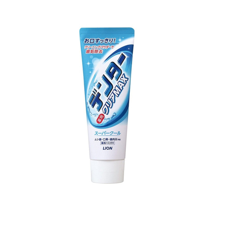 LION | DENTOR CLEAR MAX SUPER COOL | зубная паста супер-очищающая для защиты от кариеса с микропудрой, суперохлаждающая | 140 гр | Япония