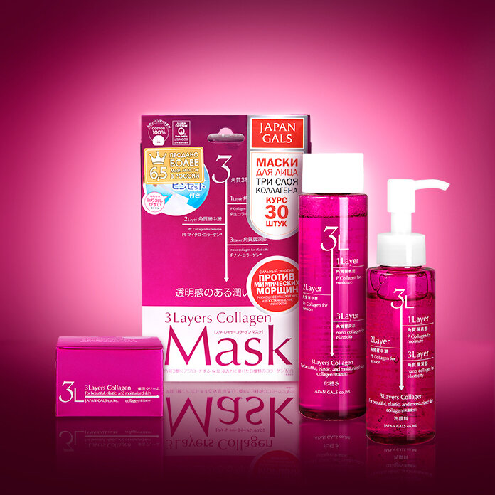 Japan Gals 3 Layers Collagen Lotion / Лосьон для лица