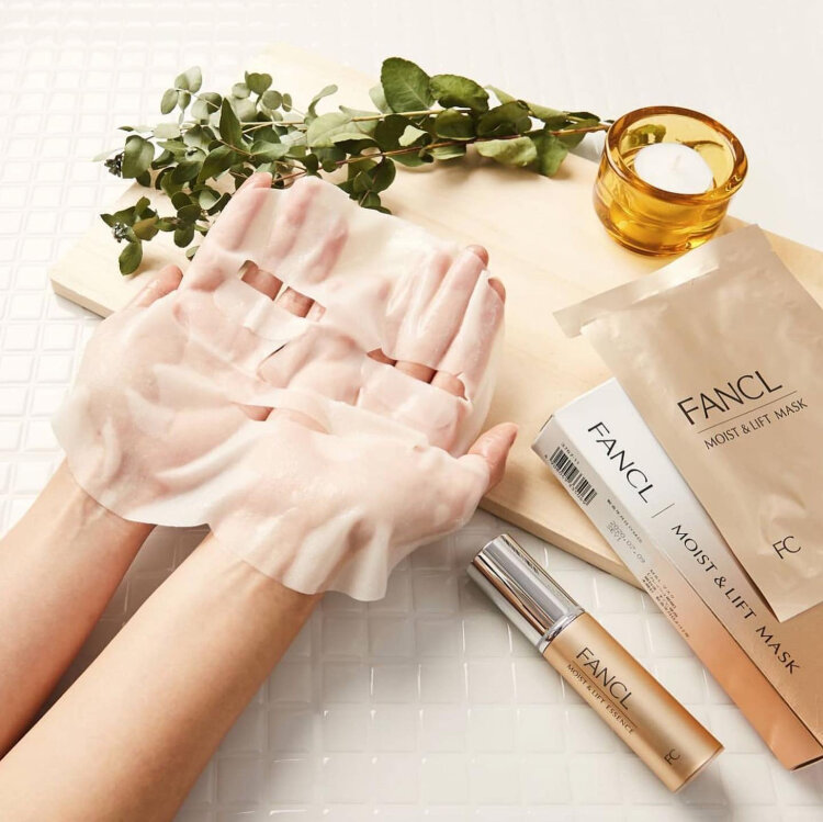 FANCL Moist & Lift Mask Подтягивающая и увлажняющая маска для лица, 6 шт.