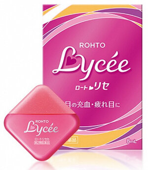 ROHTO LYCEE | увлажняющие капли  от покраснений и усталости глаз с витаминами B6, B12 и цинком | 8 мл